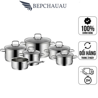 Bộ nồi đức wmf astoria topfset 6, bộ nồi 5 món / 6 món, dùng cho mọi loại bếp, nhập đức, bh 12 tháng, bepchauau