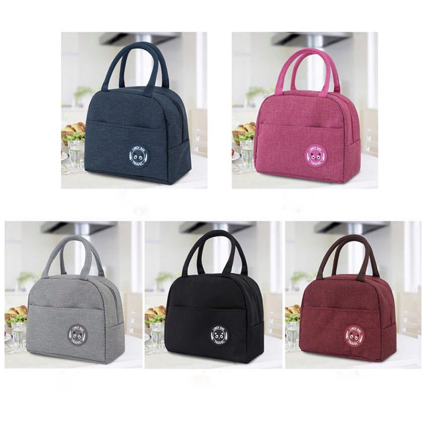 Túi Đựng Hộp Cơm Giữ Nhiệt 5 Màu SMARTCHOICE Logo Hình Gấu Cao Cấp SCG-PK072