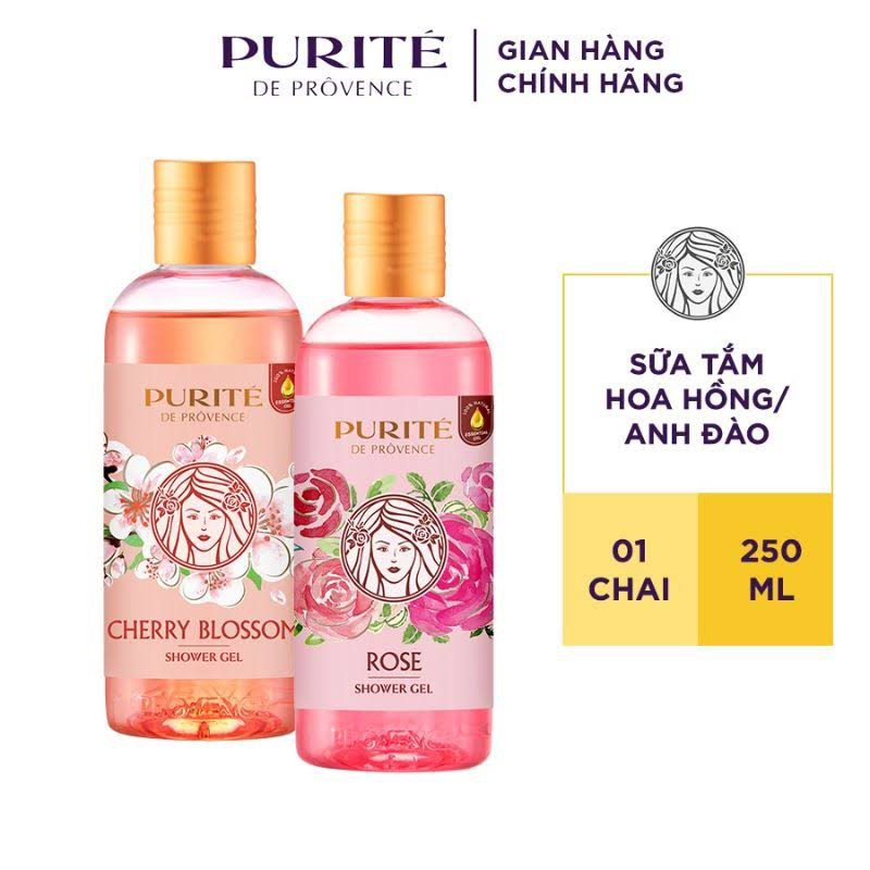 Sữa Tắm Purite Anh Đào và Hoa Hồng 250ml