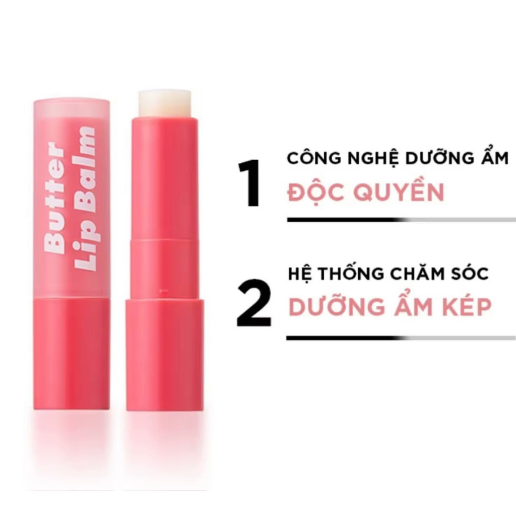 Son dưỡng môi Bubi bubi mềm môi hồng môi Butter Lip Balm 3.8gr