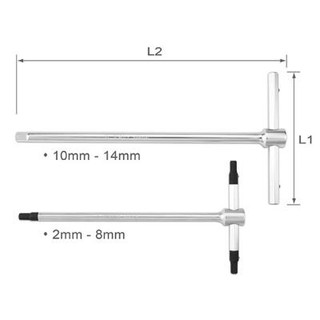 Tuýp chữ t đầu lục giác toptul agda0213/agdb0313/agdb0418/agdb0621