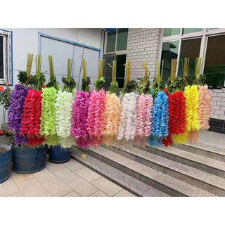 Rủ Tử Đằng Bó 12c Hoa Lụa Nhân Tạo