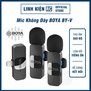 Micro Không Dây Cài Áo BOYA BY-V Cho Điện Thoại. Làm Vlog, Quay Tiktok, Livestream bán hàng. Chống Ồn Tốt, Bắt Mic Nhạy