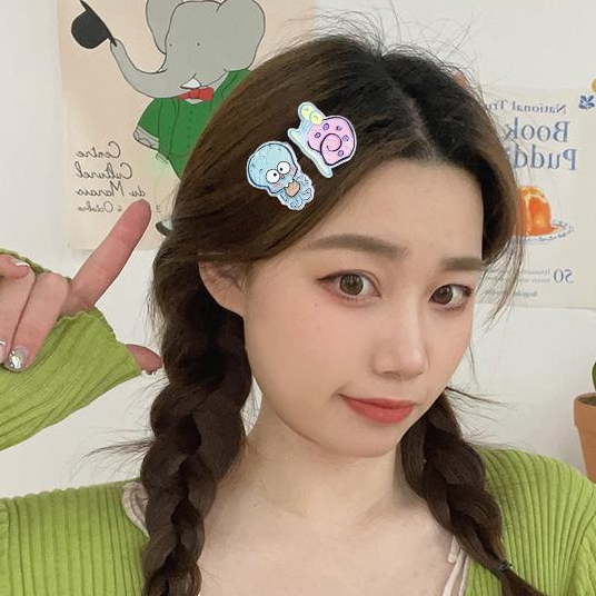 Beautycoco🍊Kẹp Tóc Hình Spongebob Bằng Acrylic Xinh Xắn Cho Nữ