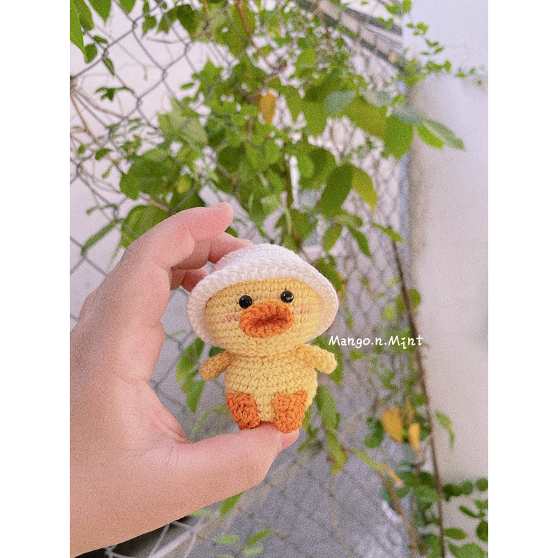 Móc khoá len handmade Vịt vàng chu chu