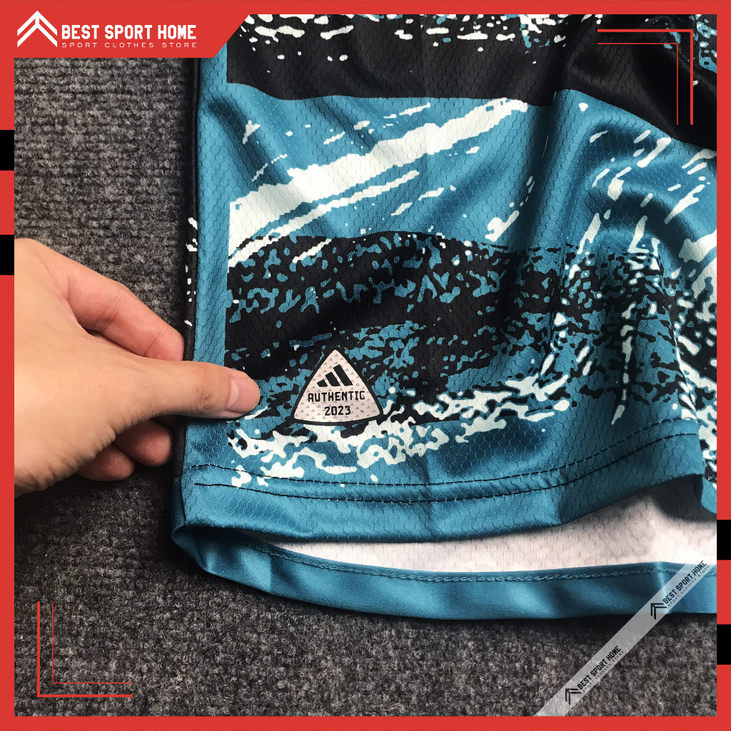 Set quần áo bóng đá Argentina Nữ Logo thêu 2023/24 - Vải Climacool màu xanh đen form Âu - In ấn tên số theo yêu cầu