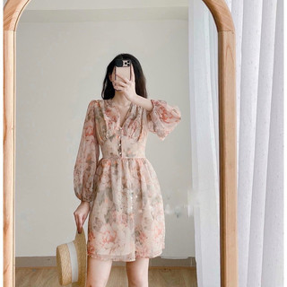 đầm hoa dáng dài size m l