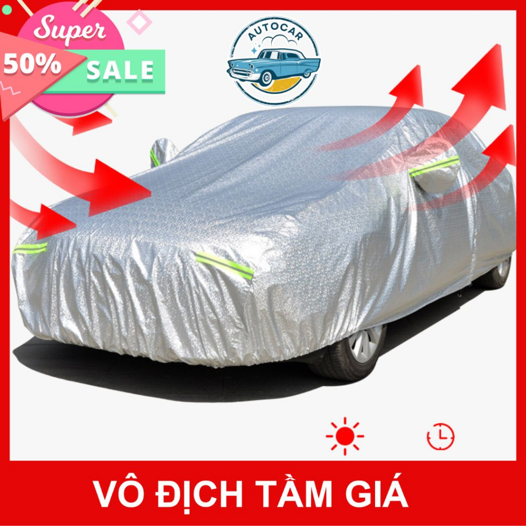 Bạt phủ xe ô tô vải dù chống thấm bạt trùm xe ô tô cao cấp dành cho các loại xe