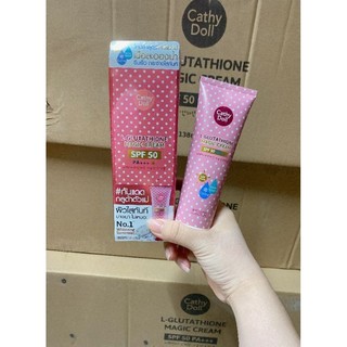 Kem chống nắng dưỡng trắng da cathy doll l- glutathione magic cream spf50 pa+++