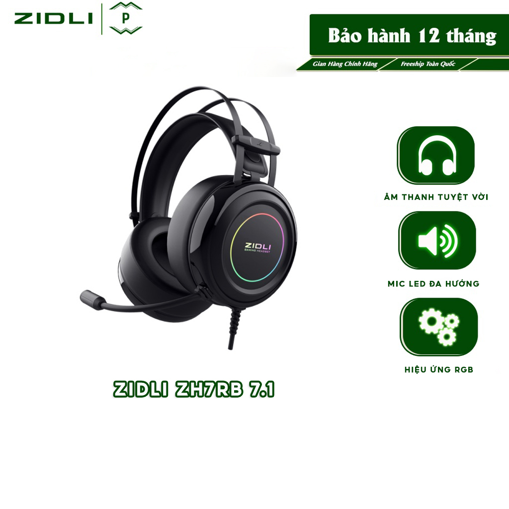 Tai nghe Gaming Zidli ZH7RB 7.1 - Hàng chính hãng
