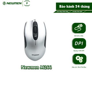 Chuột máy tính có dây NEWMEN M266,chuột quang,1200DPI,dùng cho game, văn phòng - Hàng Chính Hãng,Bảo hành 24 tháng