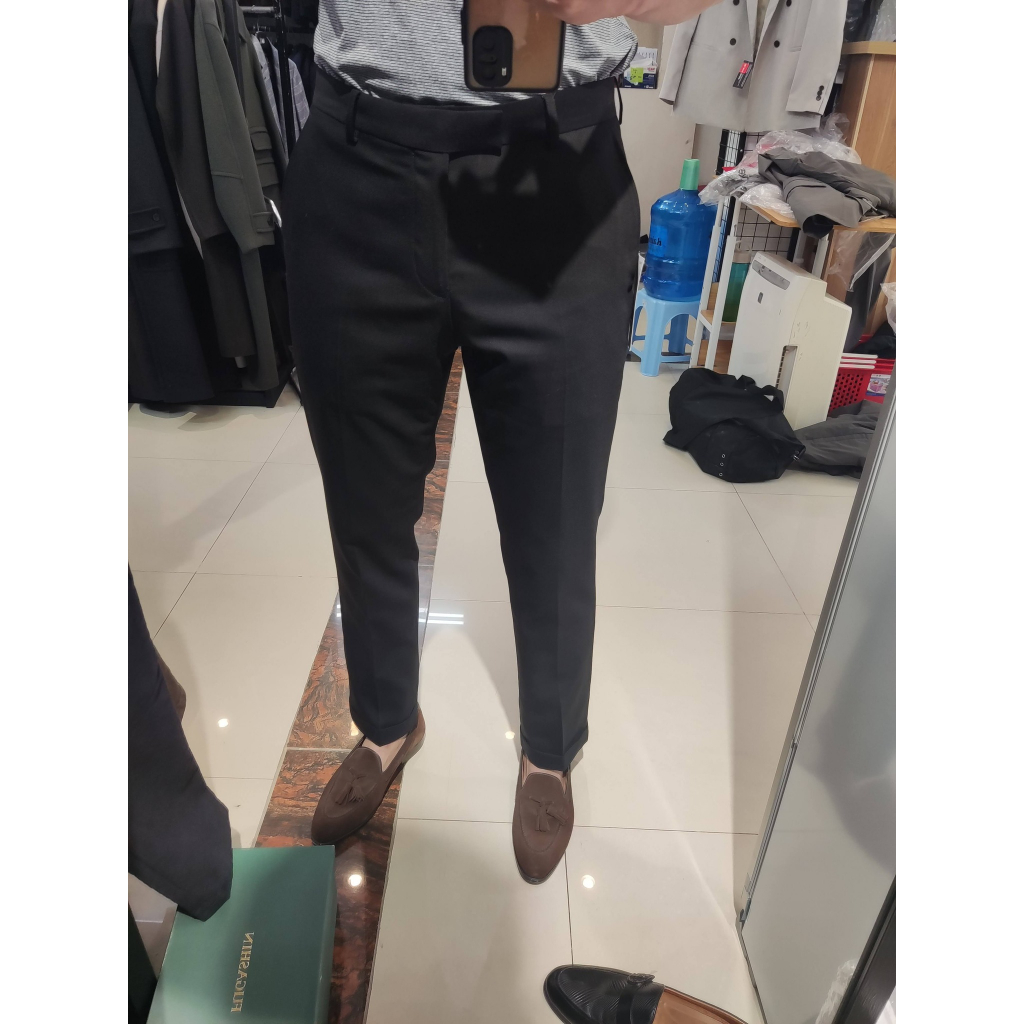 Quần dài nam NEXT vải wool pha nên chỉ giặt khô  , vân dệt #birdseye rất đẹp
