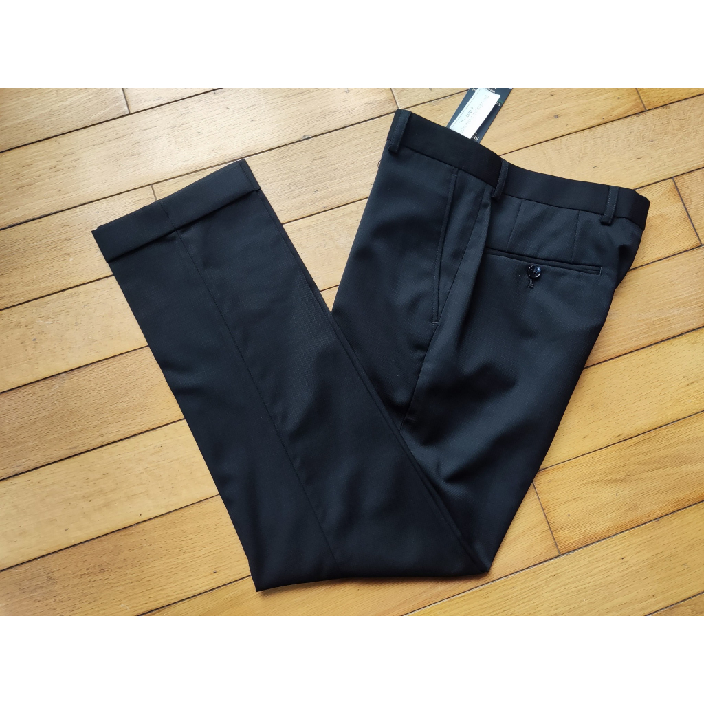 Quần dài nam NEXT vải wool pha nên chỉ giặt khô  , vân dệt #birdseye rất đẹp