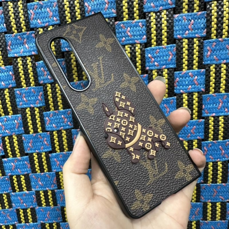 Case ốp lưng Samsung Z fold 3 / Zfold 4 hình chó nâu siêu dễ thương