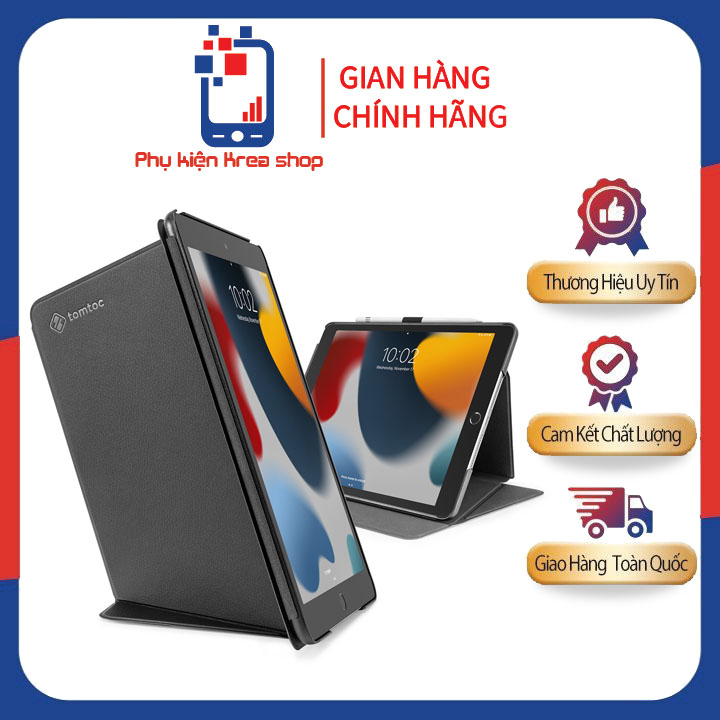 BAO DA TOMTOC (USA) TỪ TÍNH ĐA GÓC VERTICAL FOR I_PAD GEN 9 10.2-INCH (B02-006)
