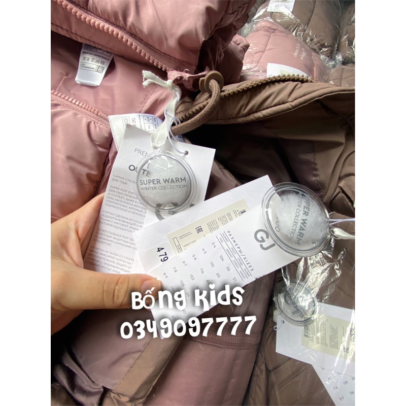 Áo Parka Phao Bé Gái Siêu Mềm GÊ