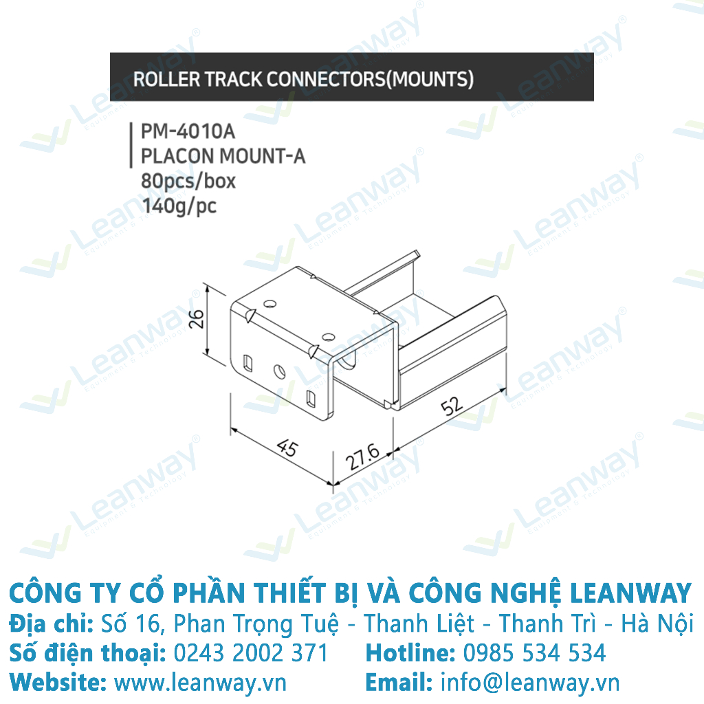 Đầu đỡ PLACON 40