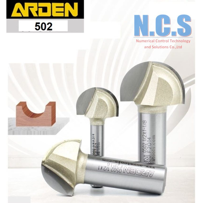 Arden 0502 - Mũi phay gỗ, soi alu quả đào cán 12.7mm