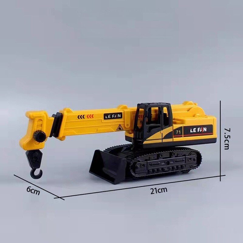 Mô hình đồ chơi xe công trình - xe cần cẩu trục rút