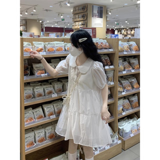 Đầm váy babydoll tay phồng, cổ tiểu thư váy giấu bụng dễ mặc có bigsize