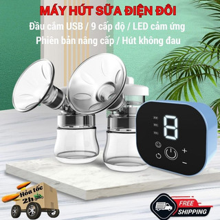 Máy hút sữa điện đôi cầm tay Electric B.Pump - Máy vắt sữa mẹ thông minh có dây 9 cấp lực hút không đau, có Led cảm ứng