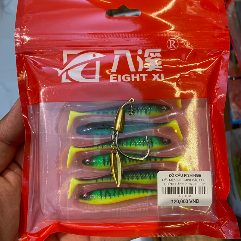 COMBO MỒI MỀM NFF MINI & LƯỠI AR15 - 4cm ☆ FREESHIP HN ☆ FISHINGE.VN ☆
