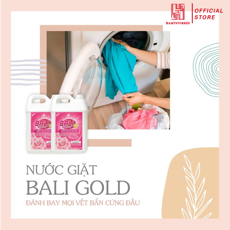 Nước Giặt Xả Bali Gold Organic công nghệ Hàn Quốc 9.6 Lít Hương Thơm Dịu Nhẹ, Đậm Đặc, Lưu Hương Lâu