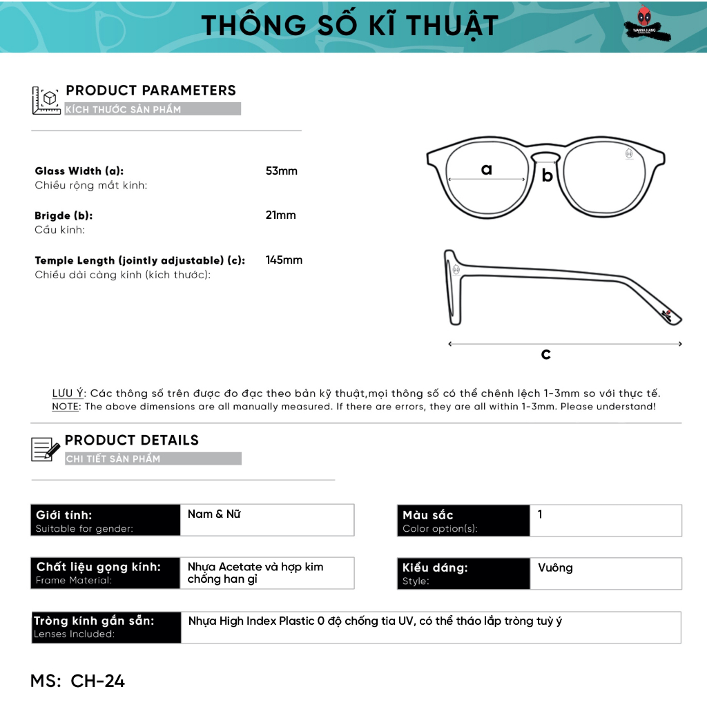 Gọng kính nam nữ đẹp kim loại Chrome Hearts Sluntrapiction cao cấp Wanna Hang WHCH24