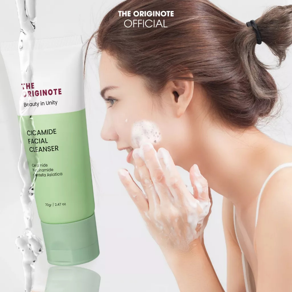 Sữa rửa mặt sáng da The Originote Cicamide Facial Cleanser với Ceramide Niacinamide và chiết xuất rau má 70gr 7621