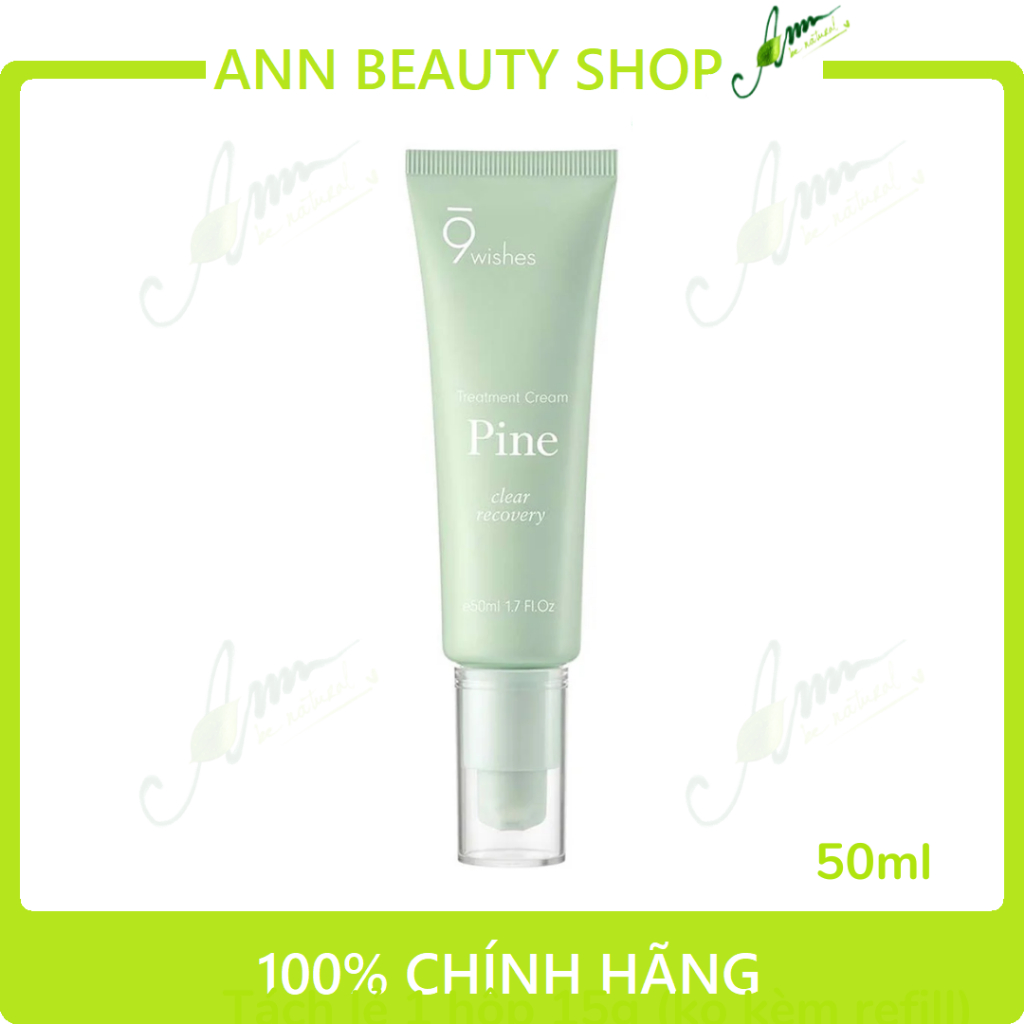 Kem Dưỡng Ẩm, Thu Nhỏ Lỗ Chân Lông 9Wishes Pine Clear Recovery Treatment Cream 50ml