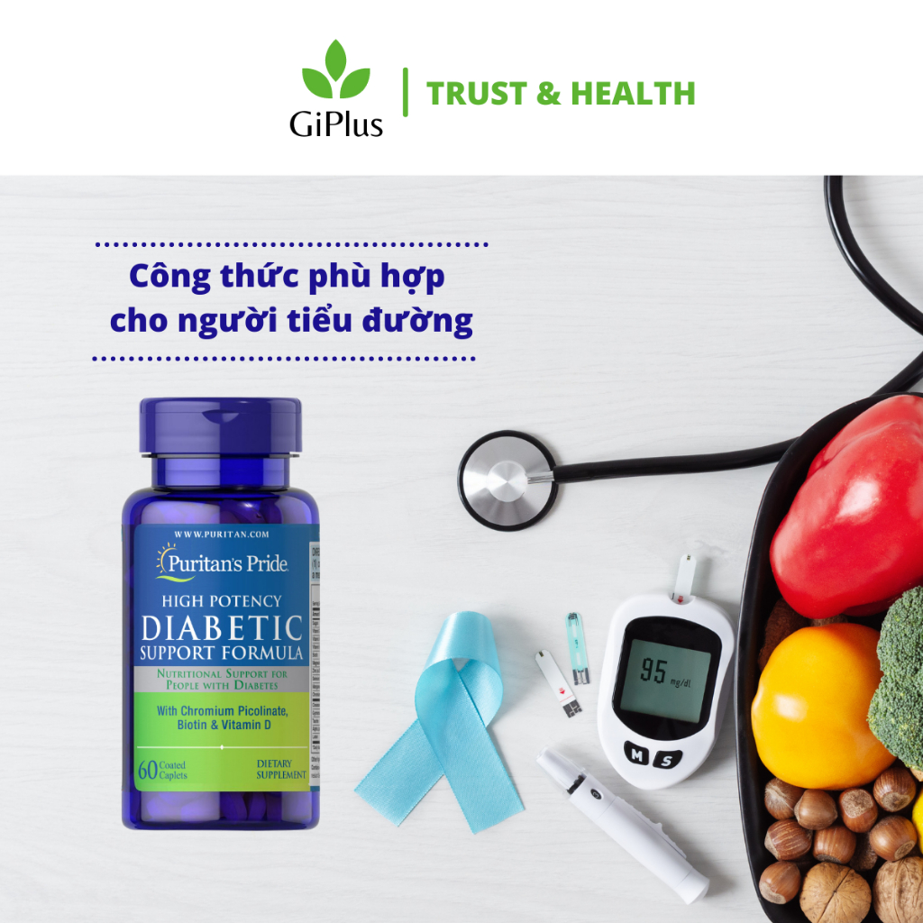 Viên Uống Puritan’s Pride Diabetic Support Formula Bổ Sung Vitamin Cho Người Tiểu Đường