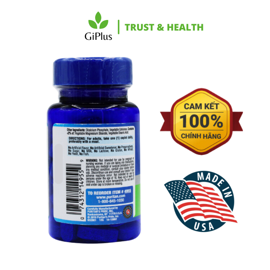 Viên Uống Puritan’s Pride Diabetic Support Formula Bổ Sung Vitamin Cho Người Tiểu Đường