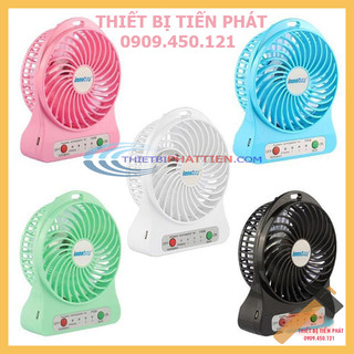 Combo 2 Quạt Mini 3 Tốc Độ Có Đèn Loại Tốt (Có Pin sạc và Cáp sạc)
