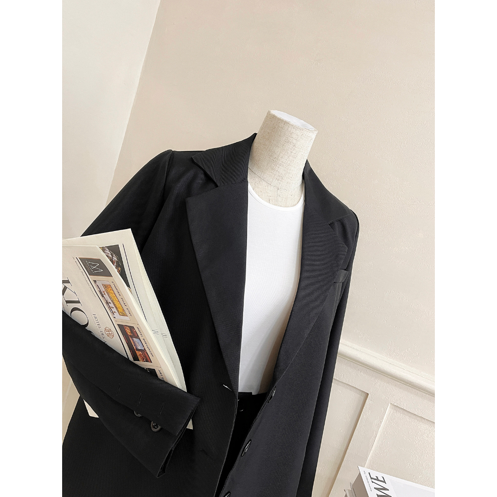 Áo Blazer Form Rộng Tay Dài Cổ Vest Thanh Lịch BBSTORE'S - A2140