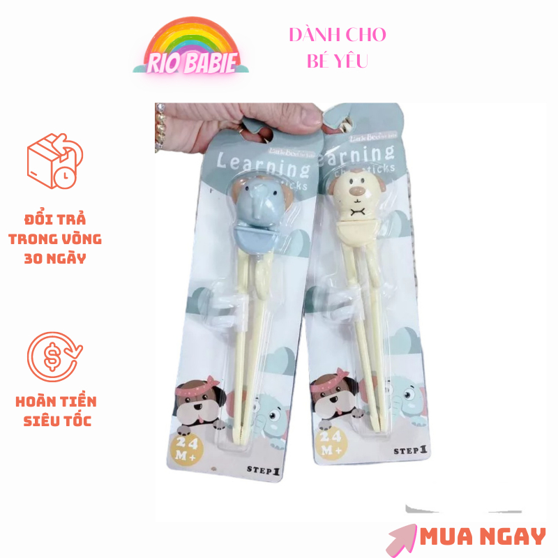 Đũa tập gắp cho bé, đũa xỏ ngón