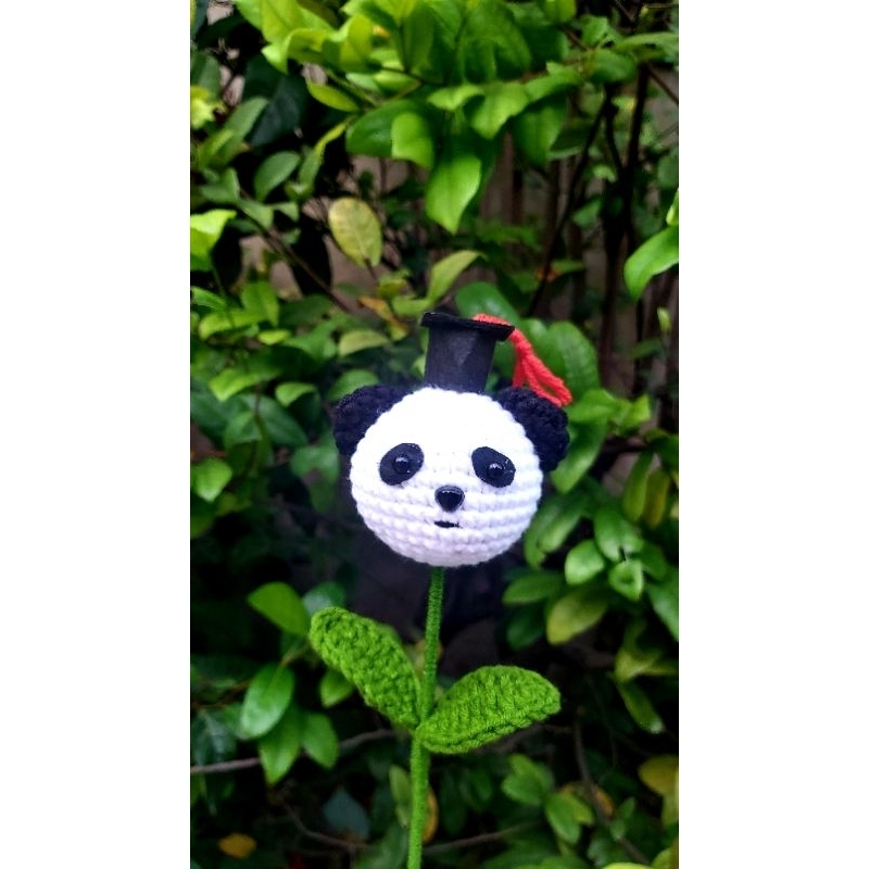 Cành hoa len thú tốt nghiệp + gấu, heo, thỏ, cừu, voi hàng sẵn