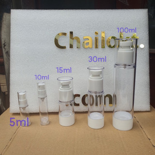 Combo 10 chai chân không 15ml 30ml 50ml đầu bơm/ chailokt/chai chiết mỹ phẩm/chai chiết kem nền/ chai đựng mực
