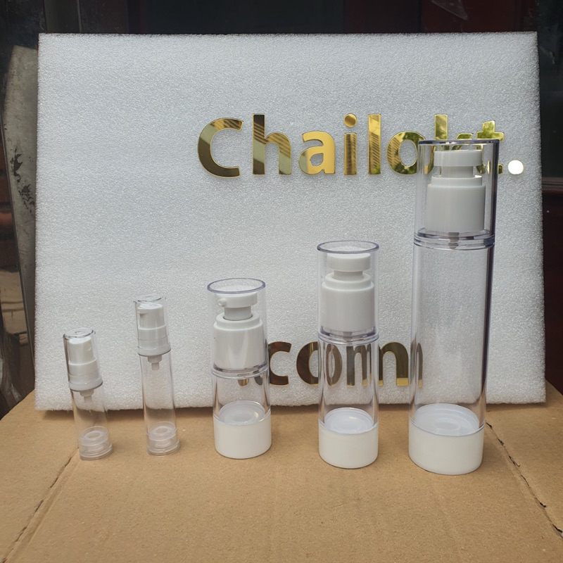 Chai hút chân không 5ml 10ml 15ml, chai chiết mini, lotion, kem