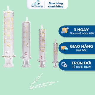 Bơm tiêm thủy tinh , xy lanh thủy tinh 50ml, 100ml