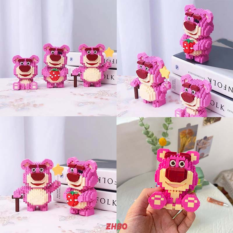 Bộ đồ chơi lắp ráp Lego Gấu dâu tây Mô hình Sáng tạo động vật trẻ em gái quà