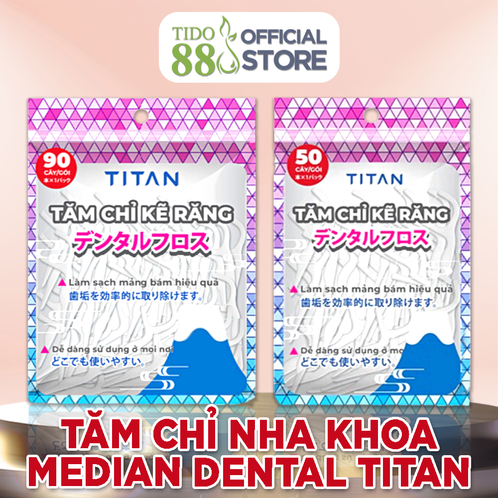 Tăm chỉ nha khoa cao cấp Hàn Quốc Median Dental Titan 50/ 90 cây NPP Tido88