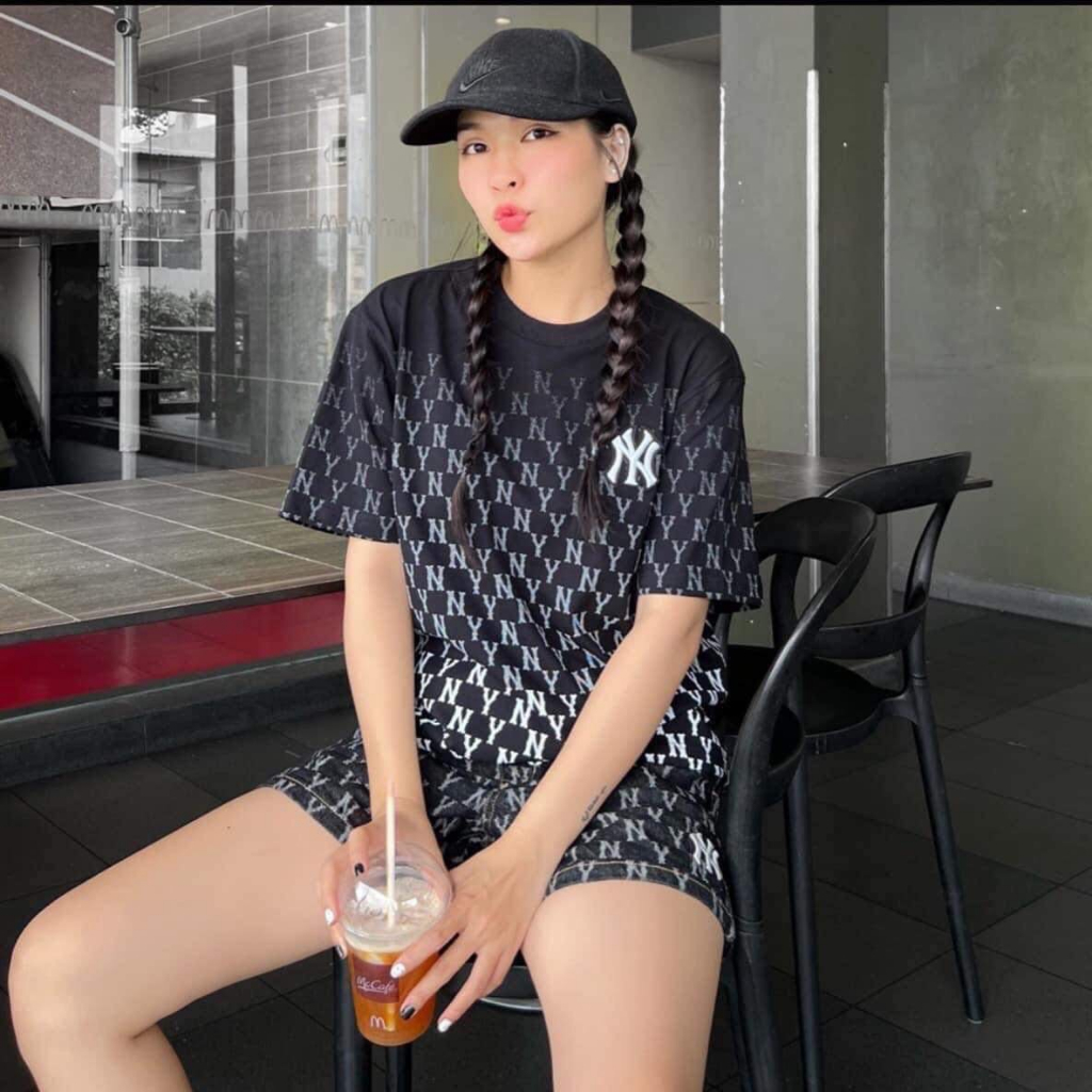 SET BỘ MLB MONOGRAM UNISEX NAM NỮ COTTON