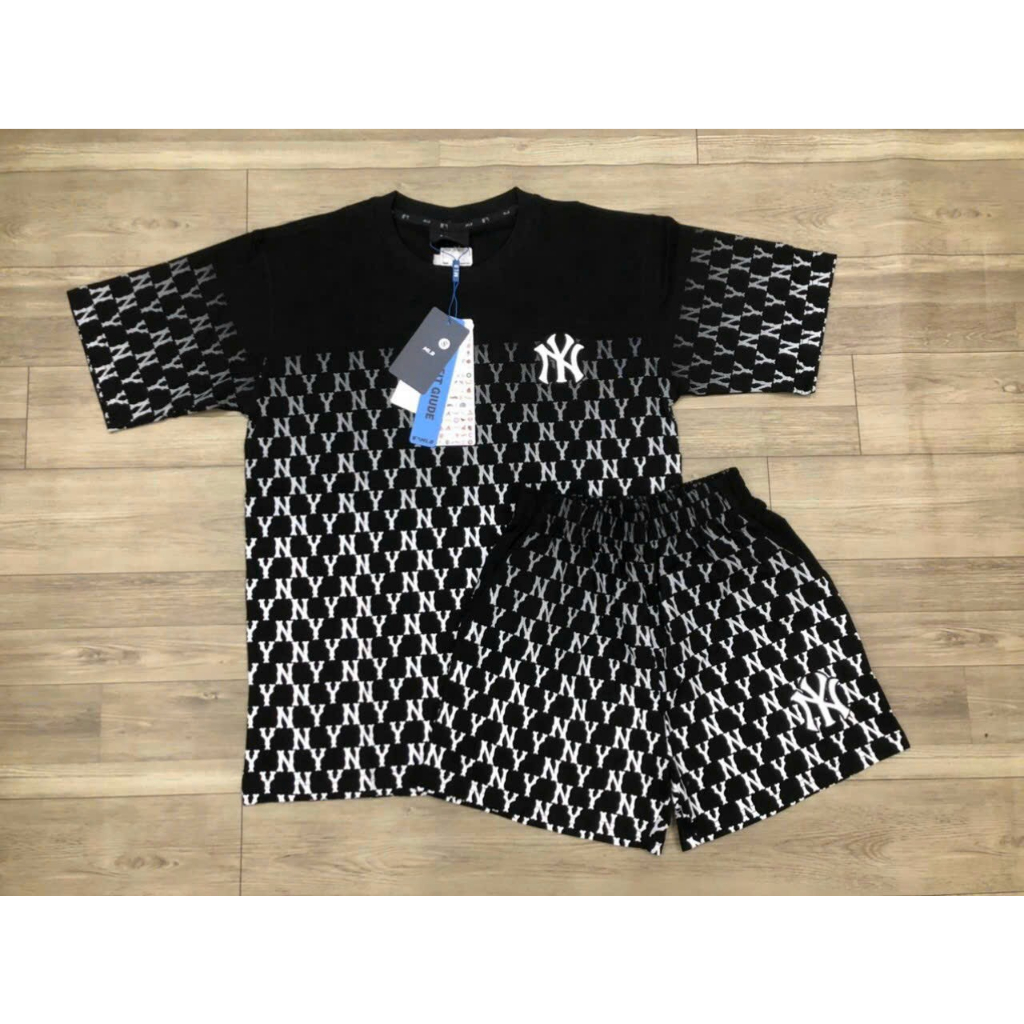 SET BỘ MLB MONOGRAM UNISEX NAM NỮ COTTON