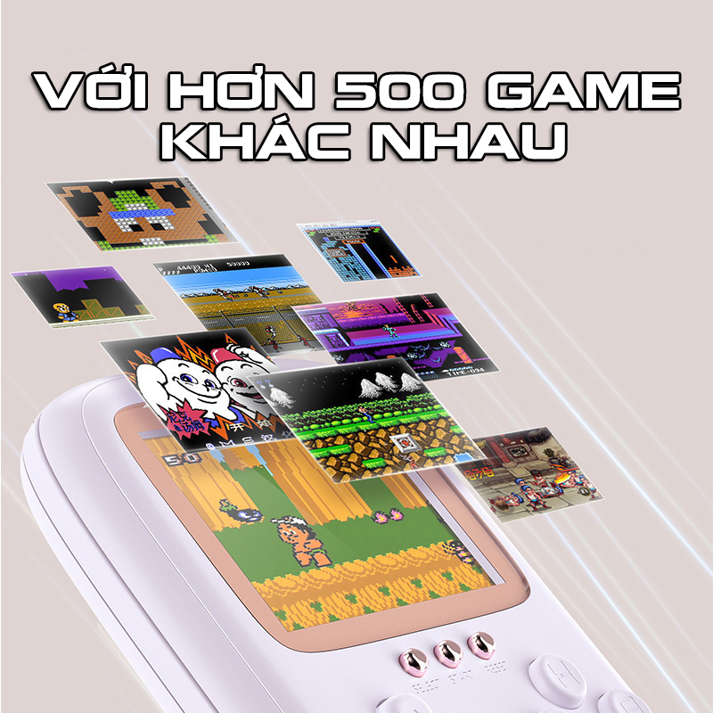 Máy Chơi Game Cầm Tay 500 Trò Chơi Kiêm Sạc Dự Phòng 10000mah Tích Hợp Màn Hình Led,Máy Chơi Game Cổ Điển