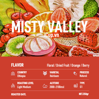 [Specialty] Cà phê đặc sản Ethiopia Misty Valley Natural - 250gr iCup Roaster