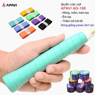 Quấn cán vợt cầu lông tennis bóng bàn Apavi  bằng cao su, thấm hút mồ hôi tốt, gia tăng độ bám lên cán vợt