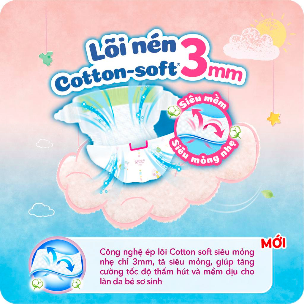 Tã dán Bobby size M cho bé từ 6-11kg lõi nén cotton-soft 3mm