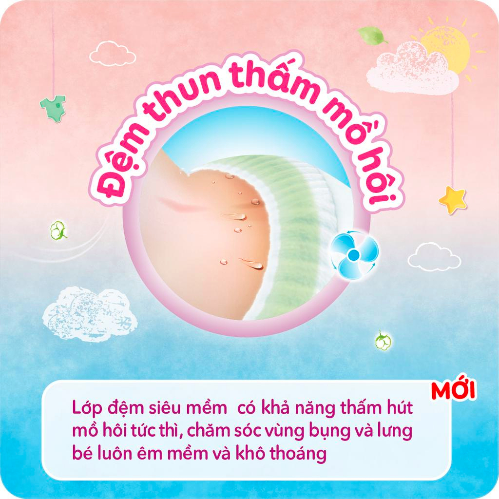 Tã dán Bobby size L cho bé từ 8-15kg lõi nén cotton-soft 3mm