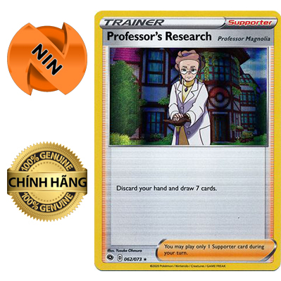 [Thẻ bài Pokemon chính hãng] Professor’s Research – 062/073 – Holo Rare - Pokemon Champion’s Path