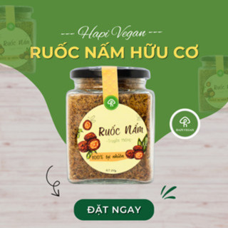 Ruốc nấm hữu cơ truyền thống 𝐇 𝐇𝐀𝐏𝐈 𝐕𝐄𝐆𝐀𝐍 thuần chay cao cấp lọ 200g